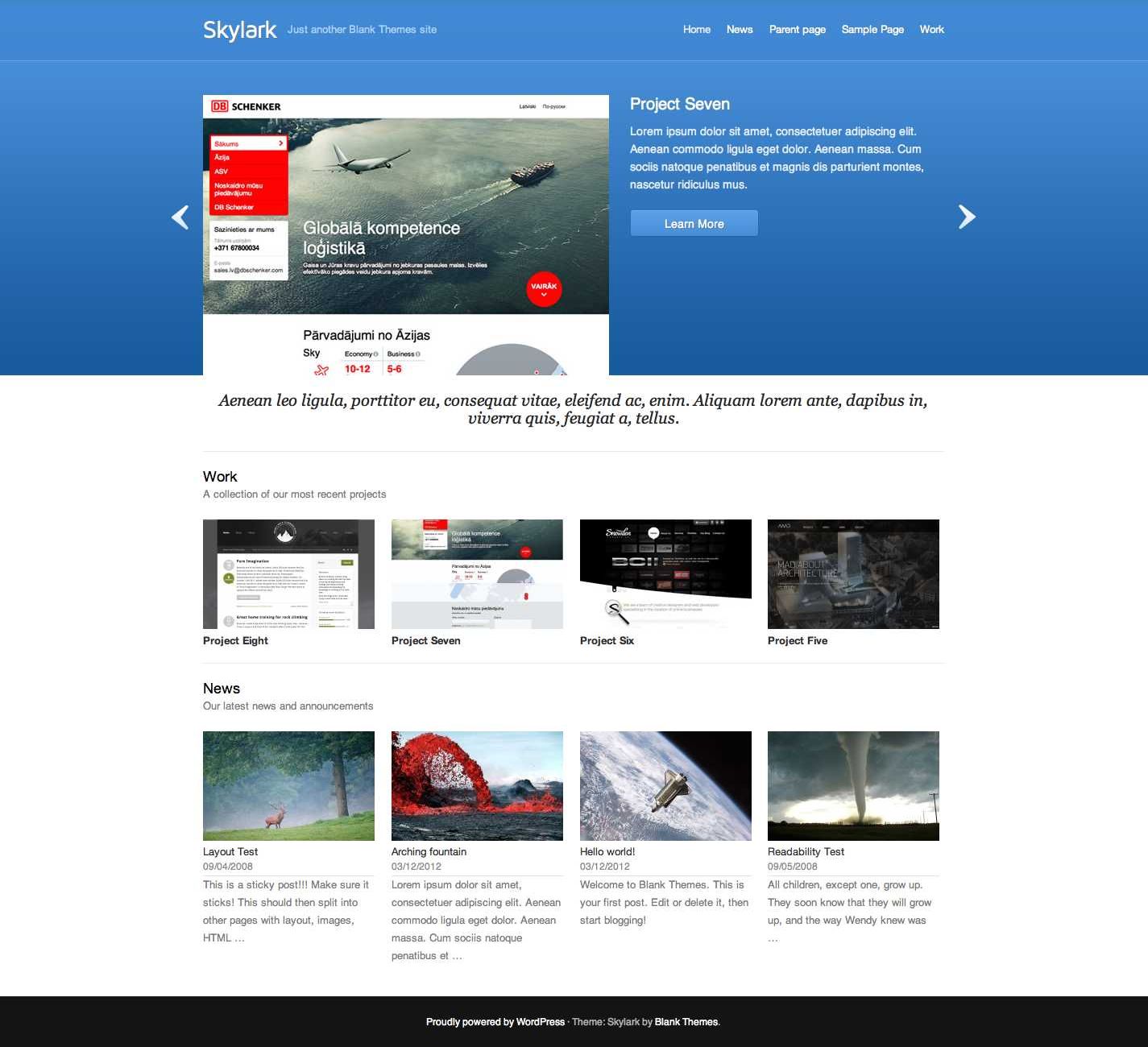 Skylark | Just another Blank Themes site